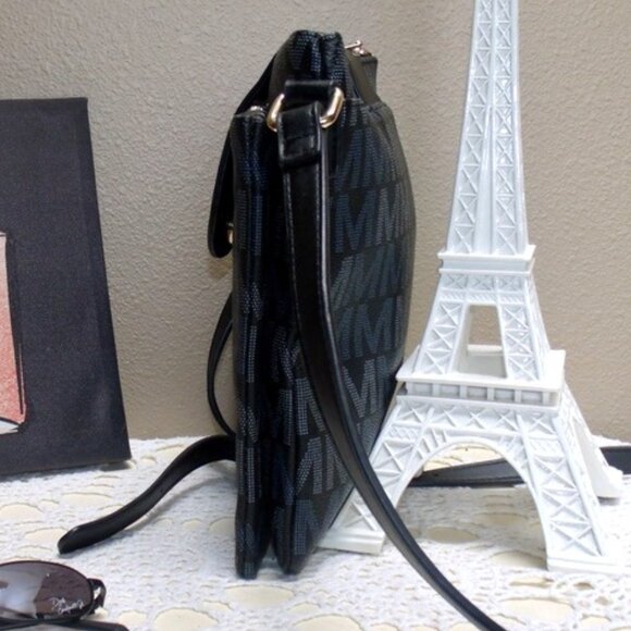 MKF Collection by Mia K Crossbody Vegan Faux Leather Bag Navy Blue - Picture 5 of 9